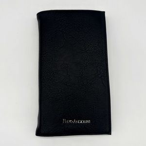NWOT Enzo Angiolini Black Faux Leather Travel Wallet/Clutch